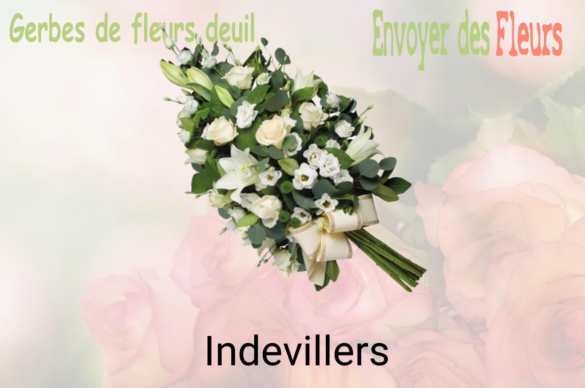 Gerbe de fleurs de deuil livrée à Indevillers